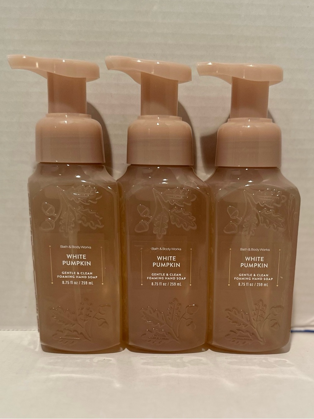 Bath & Body NEW (3) White Pumpkin Foaming Hand Soaps